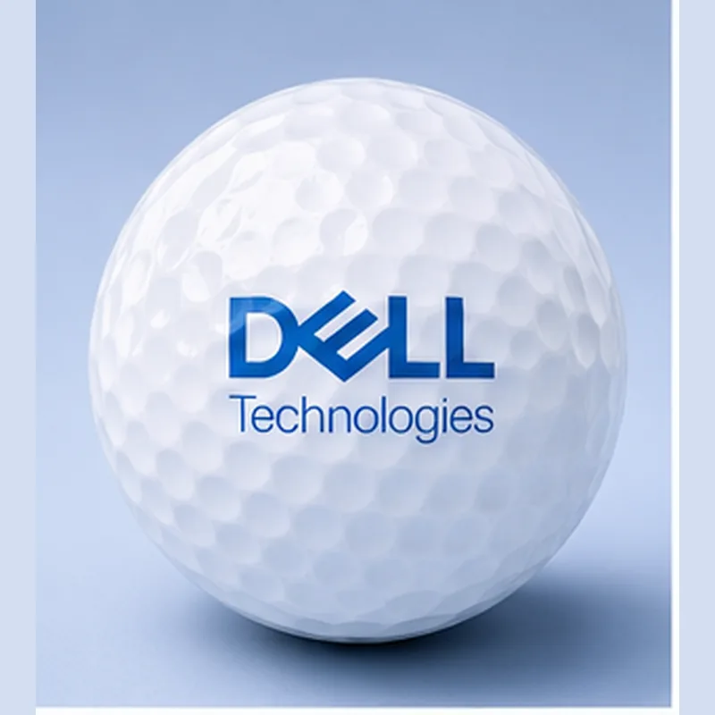 Dell Technologies logo printed on a golf ball