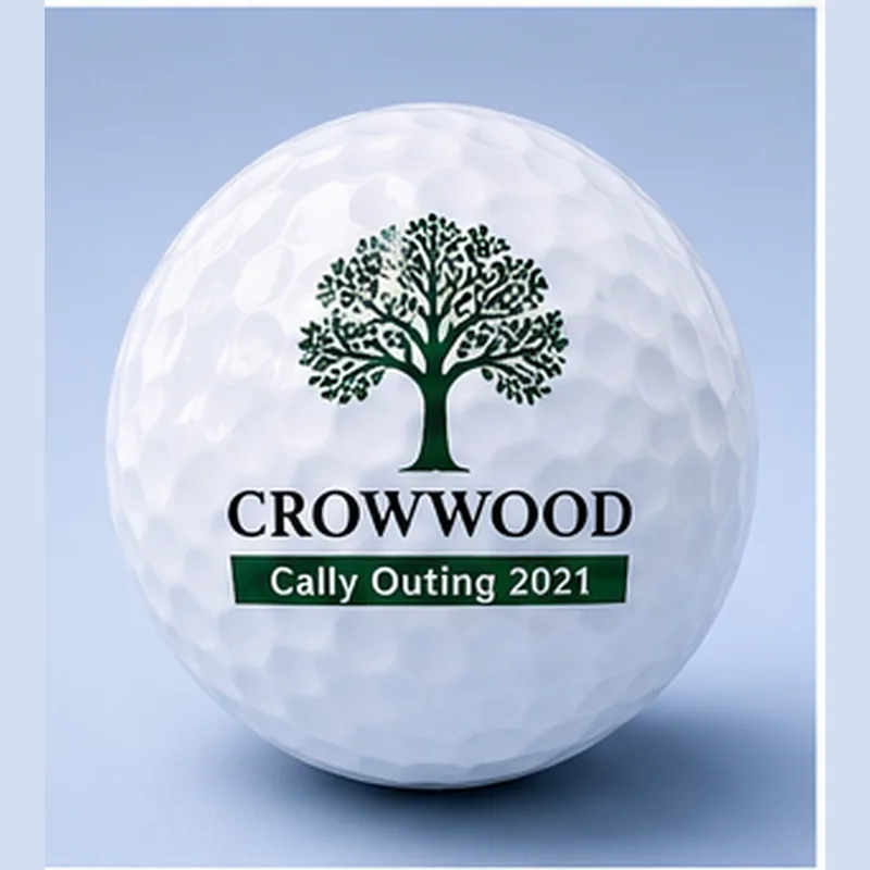 Crowwood logo printed on a golf ball