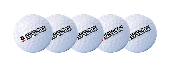 Printed logo golf balls ready for delivery